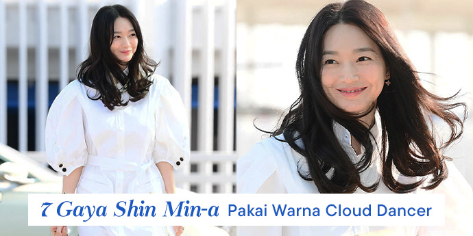 7 Gaya Shin Min-a Pakai Warna Cloud Dancer, Soft & Elegan!