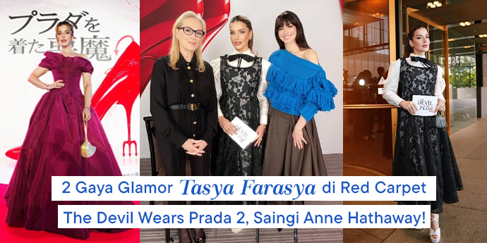 2 Gaya Glamor Tasya Farasya di Red Carpet The Devil Wears Prada 2, Nggak Kalah dari Anne Hathaway!