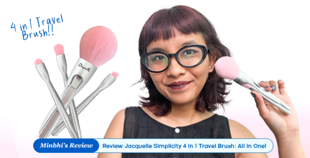 Review Jacquelle 4 in 1 Travel Brush: Touch Up Jadi Simpel!