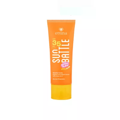 EMINA Sun Battle Bright Glow Honestly Comfy Brighten & Repair Barrier Airy Sun Protection SPF 35 PA+++