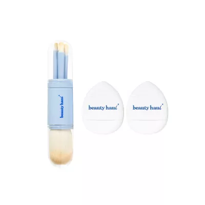 BEAUTYHAUL (BUNDLE) Mini Puff + Travel Brush Set