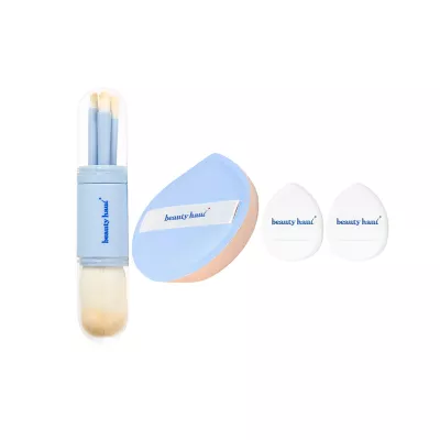 BEAUTYHAUL (BUNDLE) Mini Puff + Travel Brush Set + Pillow Puff