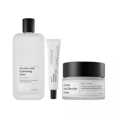 CHARIS Chiyou Barrier Cream + SOS + Toner