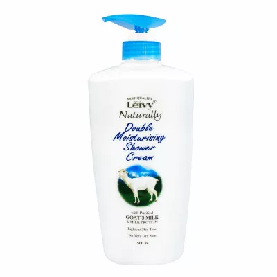 LEIVY Shower Cream Goat's Milk Pump - Body Wash / Sabun mandi