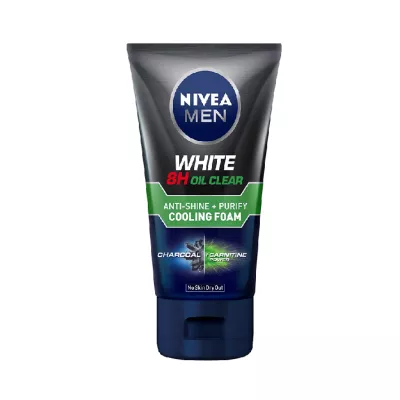 NIVEA [CLEARANCE SALE] - MEN White 8H Oil Clear Anti-Shine + Purify Cooling Foam 100ml