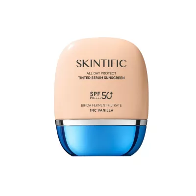 SKINTIFIC All Day Protect Tinted Serum Sunscreen SPF 50+ PA++++