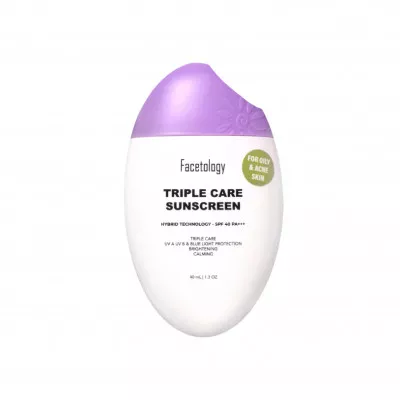 FACETOLOGY Triple Care Sunscreen For Oily Skin SPF 40 PA+++