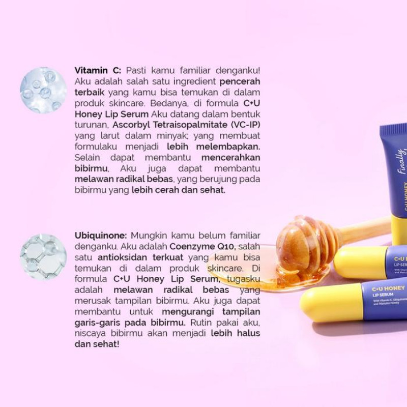 Promo C+U Honey Lip Serum FREE ONGKIR