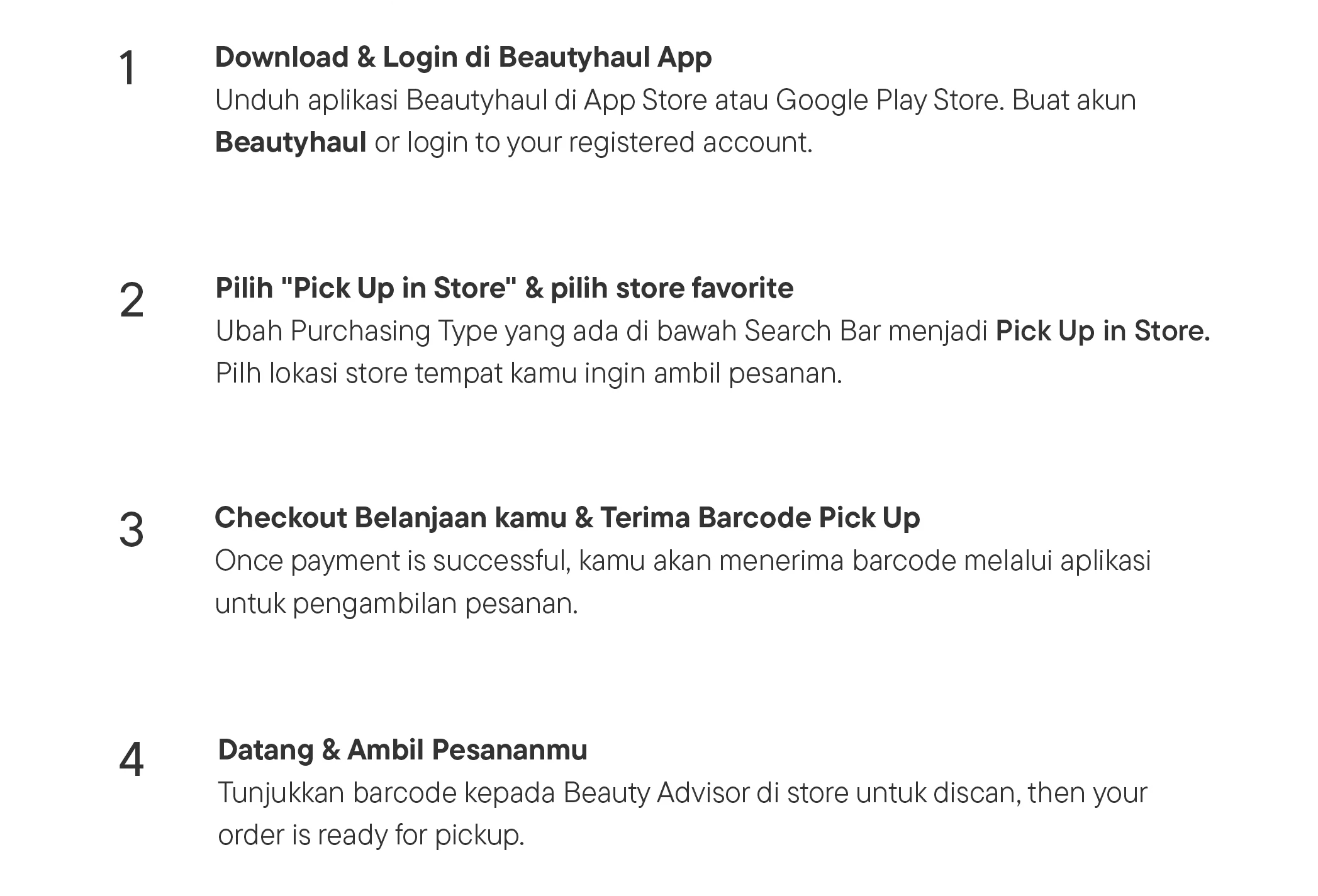 Langkah Pick Up In Store